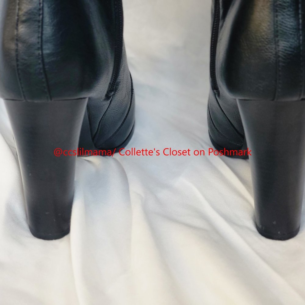 Venus Black Lace Up Tall Knee High Boots - Size 9 EUC - Picture 6 of 12